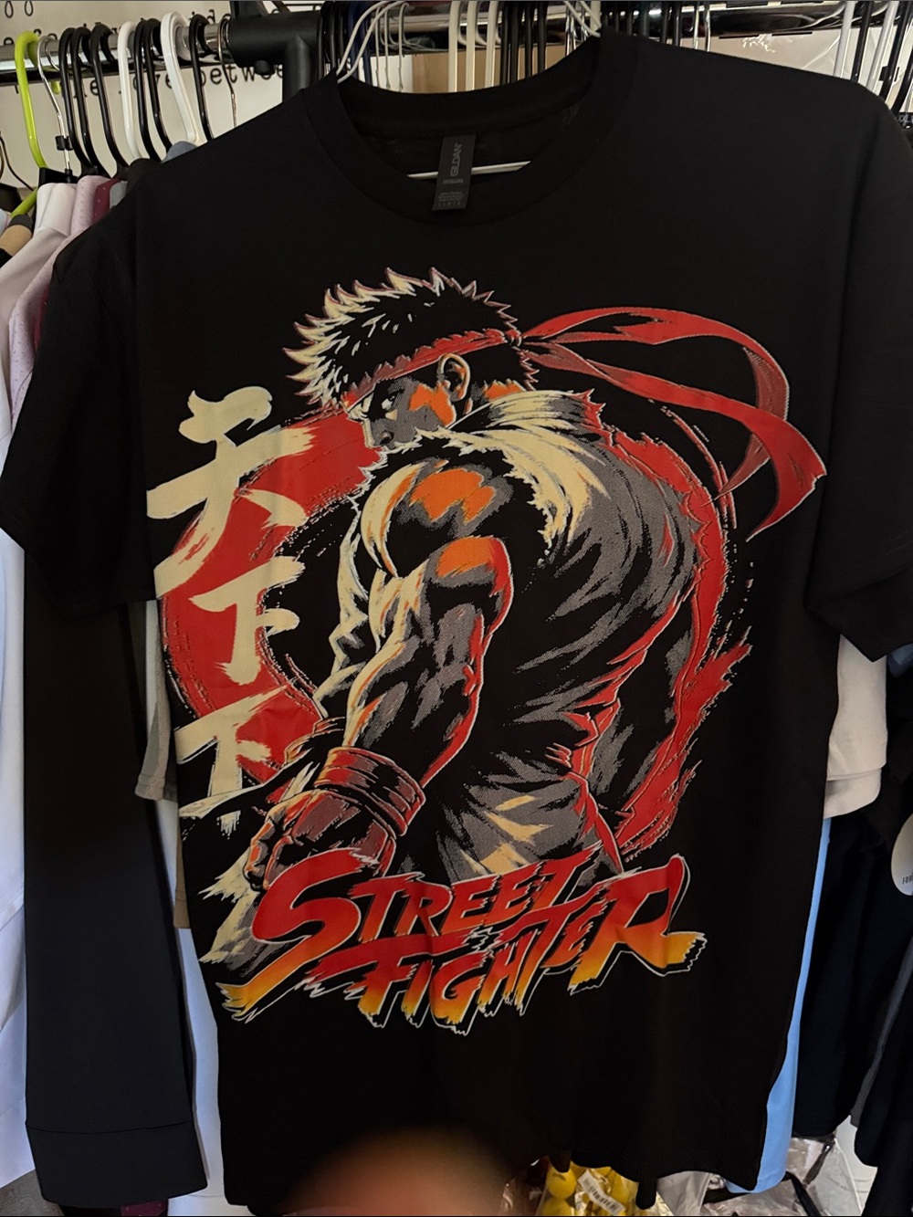 Lg Street Fighter Ryu Graphic Tee - Black and Red